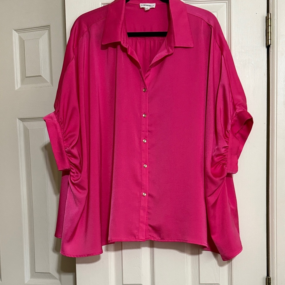 Eesome Vibrant Pink Button-Down Shirt